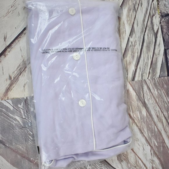 Vintage NOS LL Bean Large Pale Violet Pajama Set Cotton - Picture 10 of 10